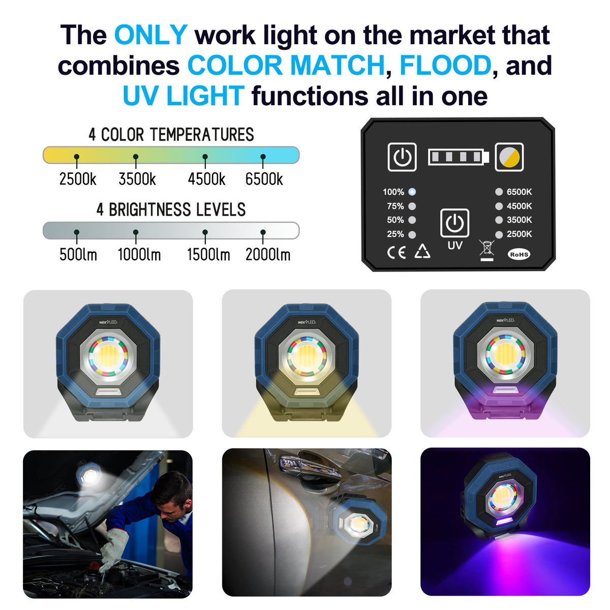 NT-1010UV Multi-Function Color Matching/Flood UV Light