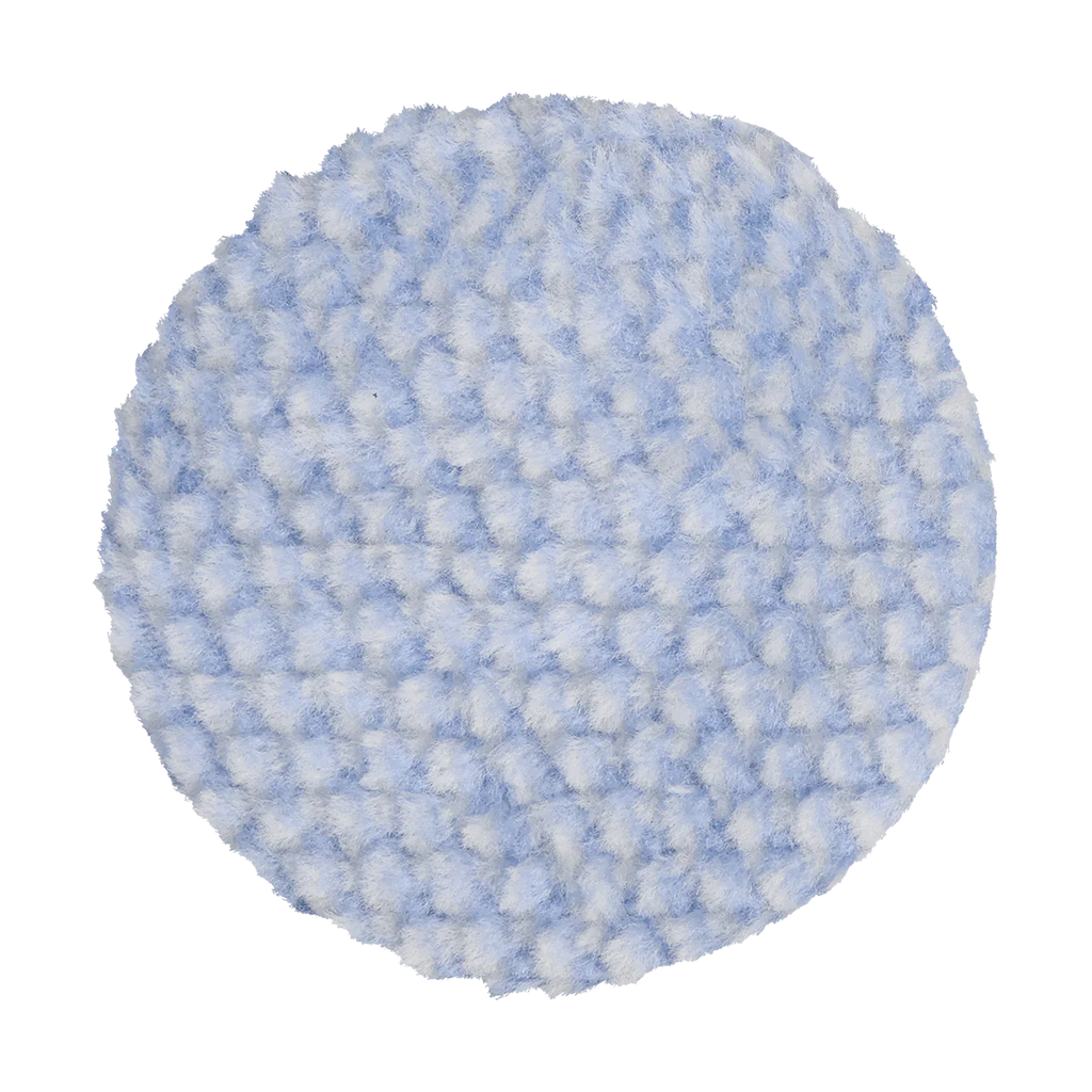 3KFWBW - 3" Blue/White 100% Knitted Wool (Edge Bevel) URO Wool® Pad - Cutting 2Pk