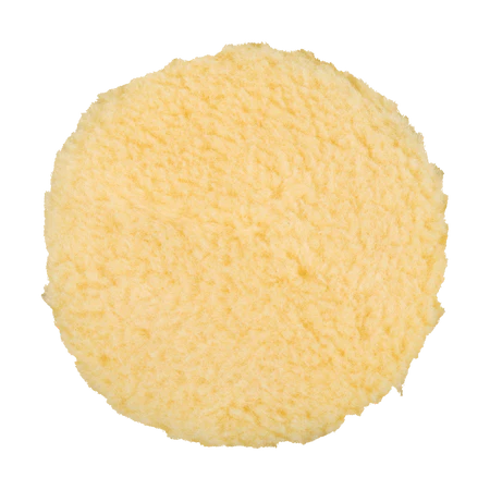 3KFWY - 3" Yellow Knitted Wool (Edge Bevel) URO Wool® Pad - Polishing-2pk