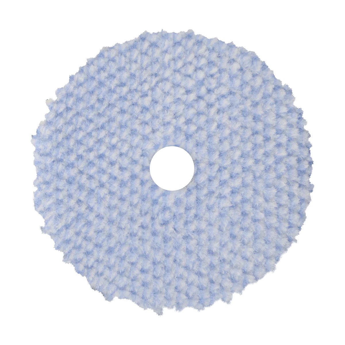 5KFWBW - 5" Blue/White 100% Knitted Wool (Edge Bevel) URO Wool® Pad - Cutting