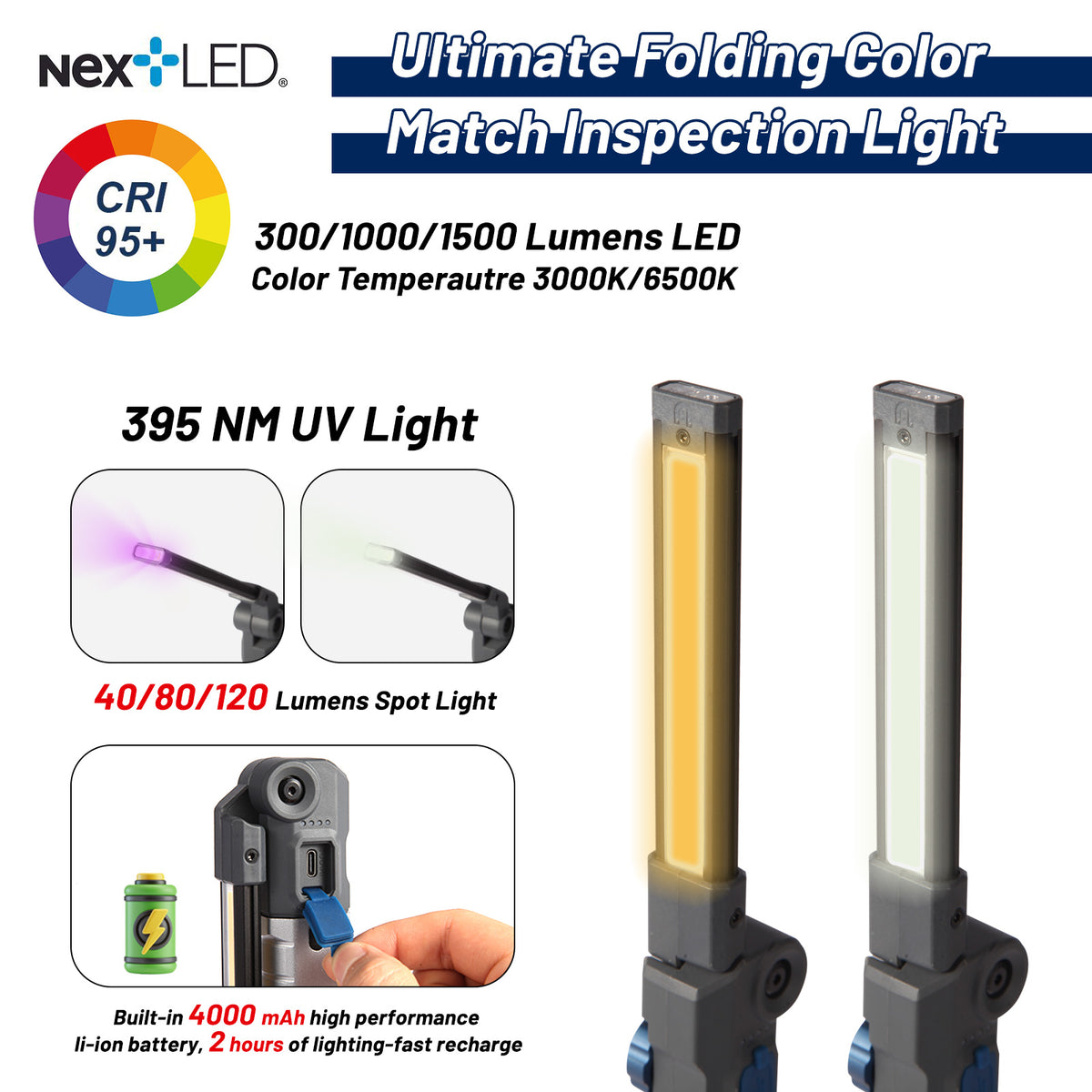 (NEW) NT-7885M Ultimate Folding Color Match Inspection Light